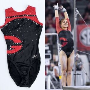 UGA Georgia Gymnastics Gymdogs 2007 NCAA Championship Leotard Competition WORN